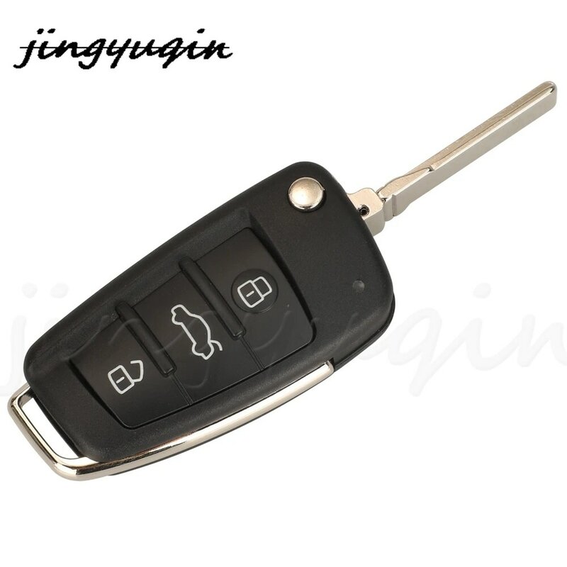 Jingyuqin 8V0837220E Móc Khóa Đi 3 Nút Lật Thông Minh Ô Tô Điều Khiển Từ Xa Key Fob 315MHz MQB 48Chip Cho Xe Audi A3 s3 2012-2017