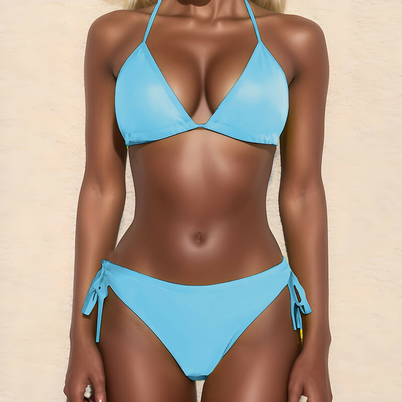 Lato seksowne stałe zestawy bikini Mirco kobiety wiązanie boczne stringi stringi strój kąpielowy damski bandażowy strój kąpielowy brazylijskie stroje kąpielowe Biquini