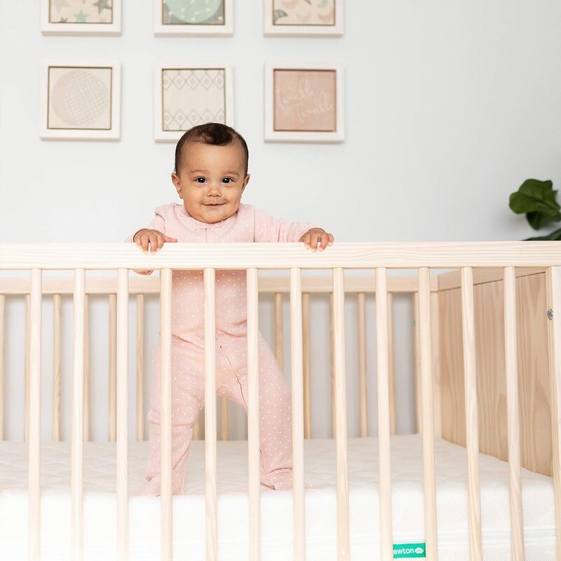 Materac do łóżeczka i łóżko dla małego dziecka-100% oddychające udowodnione, aby zmniejszyć ryzyko uduszenia, 100% zmywalny, 2-stopniowy,