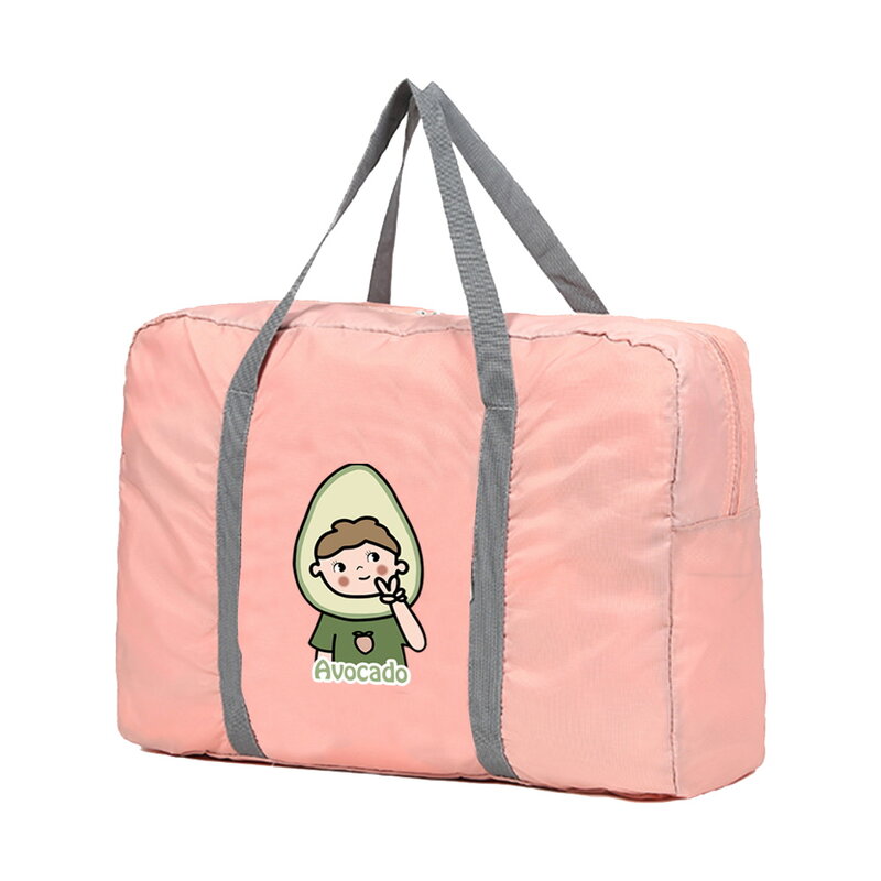 Large Capacity Travel Bags Men Clothing Organize Travel Bag Women Storage Bags Luggage Bag Handbag Avocado Boy Print