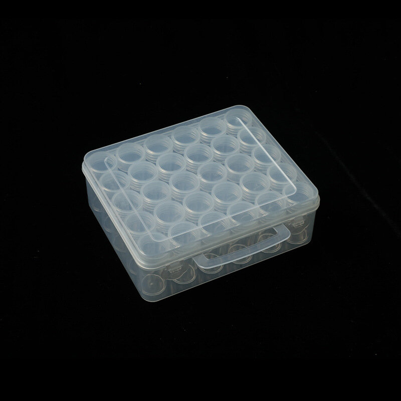 Amazon gorąca wyprzedaż 30 siatka przezroczysta pusta zestaw butelek skrzynka do przechowywania diamentów obraz z cekinami małe koraliki pudełko