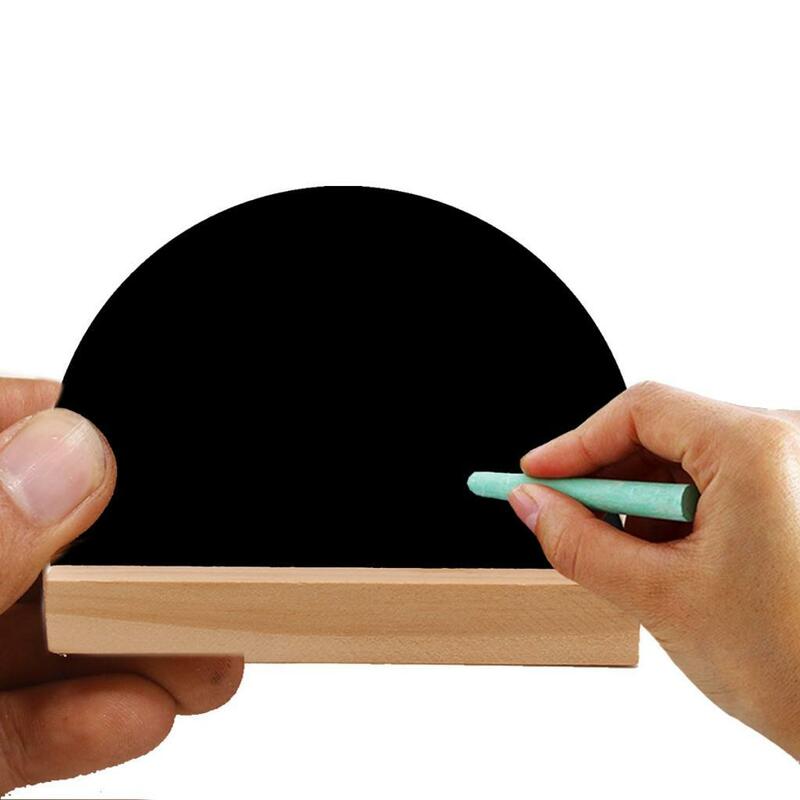 4x Removable Double Sided Blackboard Half-round Message +Base