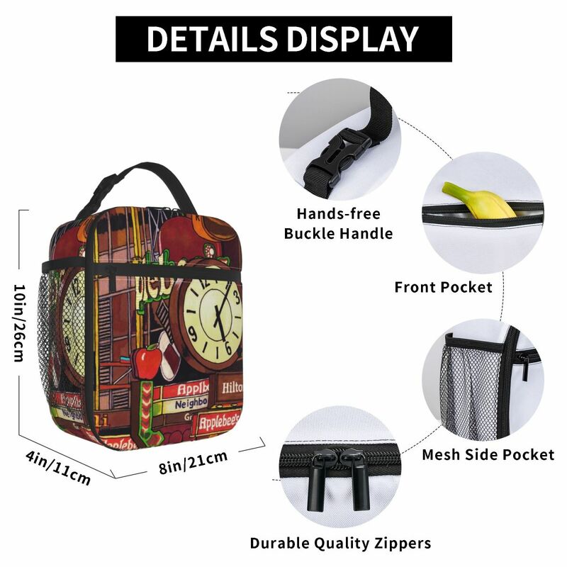 Times Square Insulated Lunch Bag Holiday Durable Office Birthday Gift