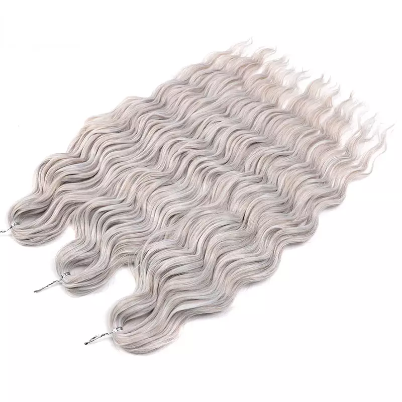 Anna Hair sintetico sciolto onda profonda intrecciare le estensioni dei capelli 24 pollici onda d'acqua treccia Ombre bionda Twist Crochet capelli ricci