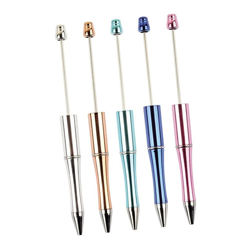 Creative Bead Pen Ball Pen Party Decor Black Ink Beaded Pens Crafting Pens for School Writing Journaling DIY Making Gift Drawing