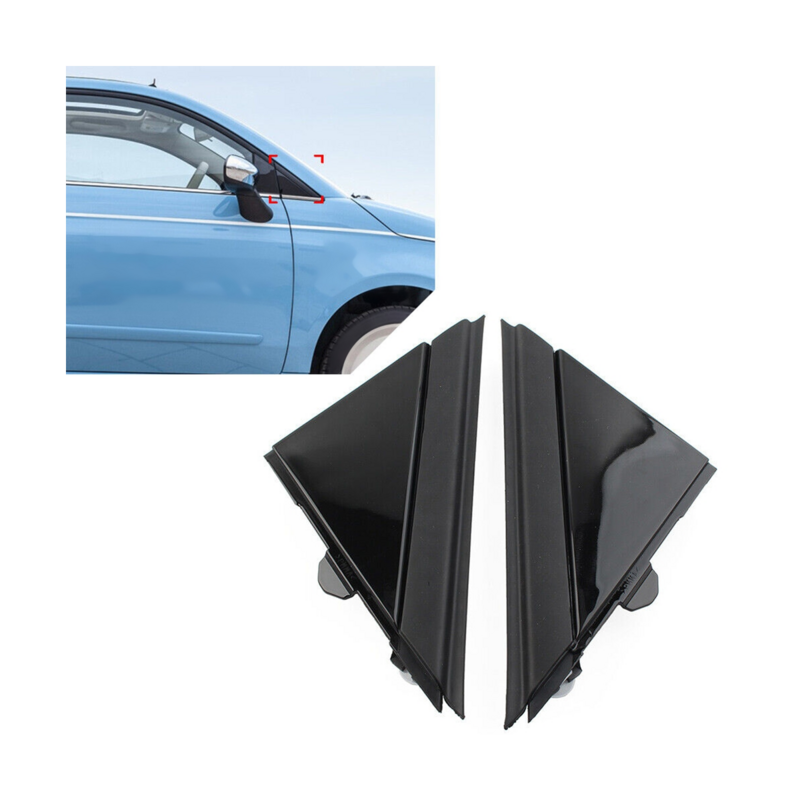 Espejo retrovisor negro brillante, espejo triangular, placa decorativa 1SH17KX7AA 1SH16KX7AA para Fiat 500 2012-2019, 1 par
