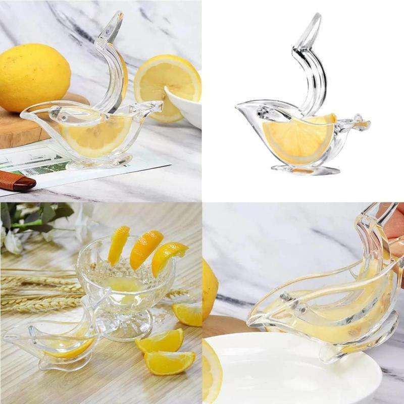 Mini exprimidor Manual de frutas para el hogar, herramienta antideslizante de cocina, exprimidor portátil transparente con forma de pájaro, naranja y limón, 3/2/1 Uds.