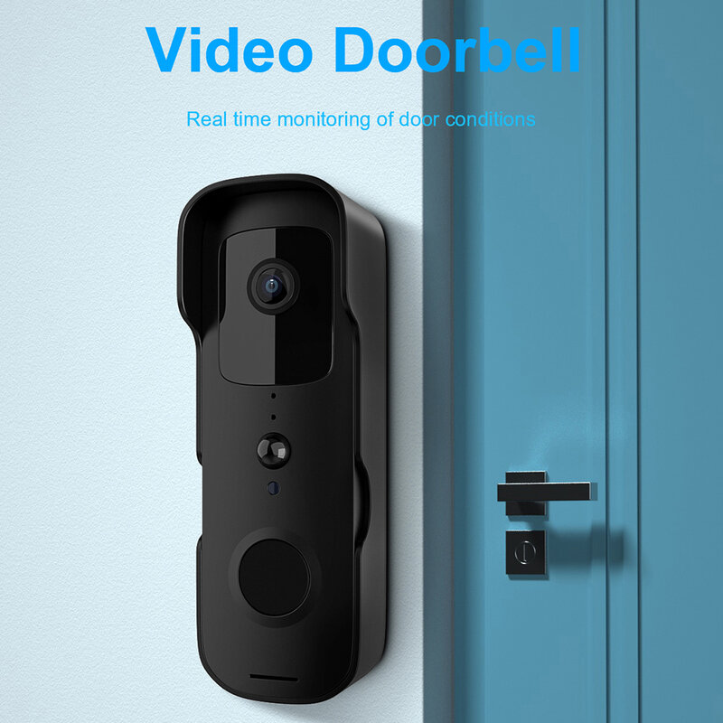 Ostaniot Bel Pintu Video HD 1080P & Trompet Tuya WiFi Bel Pintu Tahan Air Luar Ruangan Interkom Visual Kamera Keamanan Rumah Penglihatan Malam