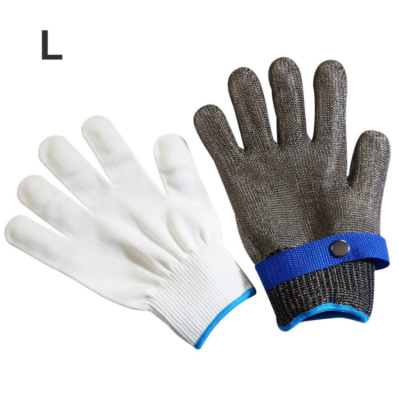 Edelstahl Klasse 5-9 Anti-Schnitt verschleiß feste Schlacht Garten Handschutz Arbeits versicherung Stahldraht handschuhe