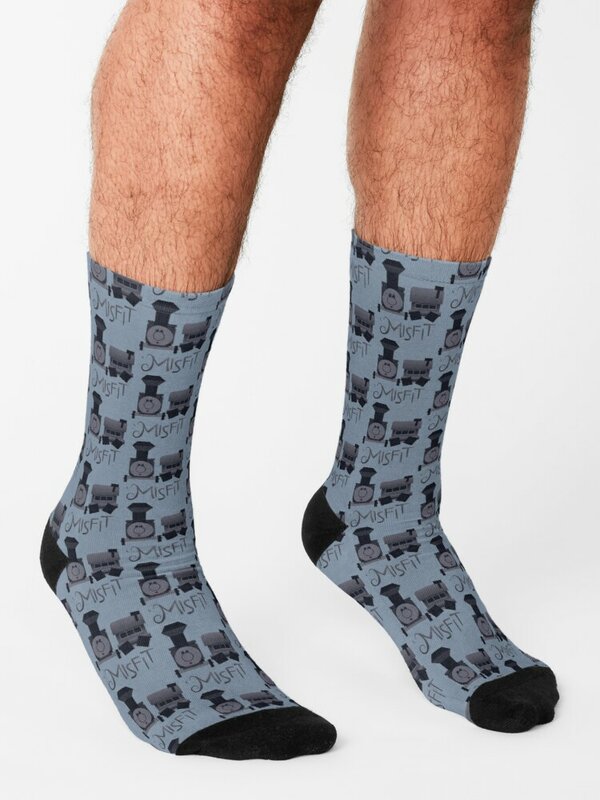 Misfits - Square-Wheeled Caboose Train Socks Winter Socks Men Running Socks Man