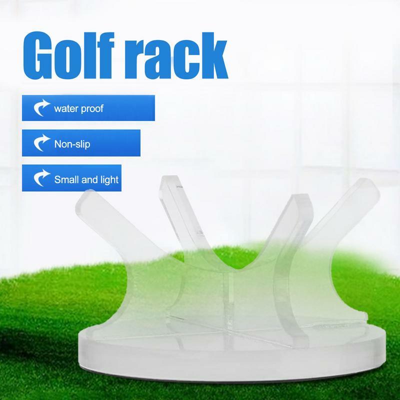 Pequeno Golf Ball Rack com tapetes antiderrapantes, suporte acrílico Stand, beisebol e softball