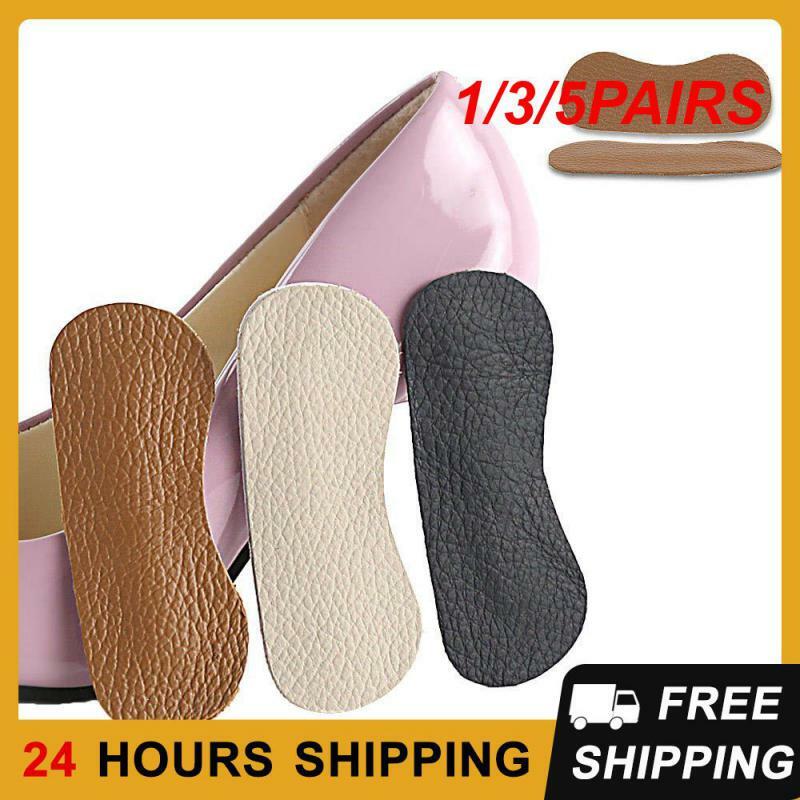 1/3/5PAIRS Shoe Accessories The First Layer Of Leather Heel Stick Wear-resistant Foot Stick Shock Absorber Soft Heel High-heeled