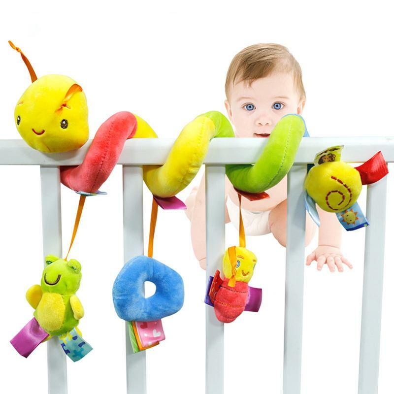 Mainan kursi mobil, mainan aktivitas gantungan mobil untuk tempat duduk mobil, mainan mewah Spiral untuk tempat tidur kereta bayi