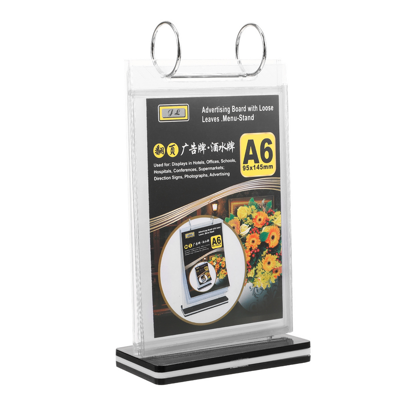 Flip Desktop Card Acrylic Sign Holder Menu Holder Plastic Folder Clear Price The Menu Supermarket Price Holder Base