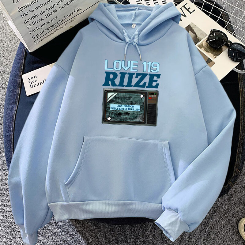 Love 119 RiizeRise and Realize Hoodies Korean Kpop Boy Band Printing Sweatshirt for Fans Girls Casual Winter Fleece Pullovers