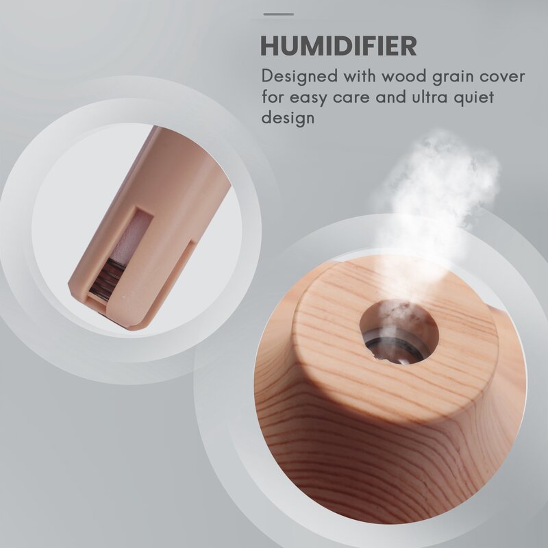 Aromaterapia USB nawilżacz do drewna kropelki wody oczyszczanie powietrza dyfuzor zapachowy kreatywne ziarno domowe