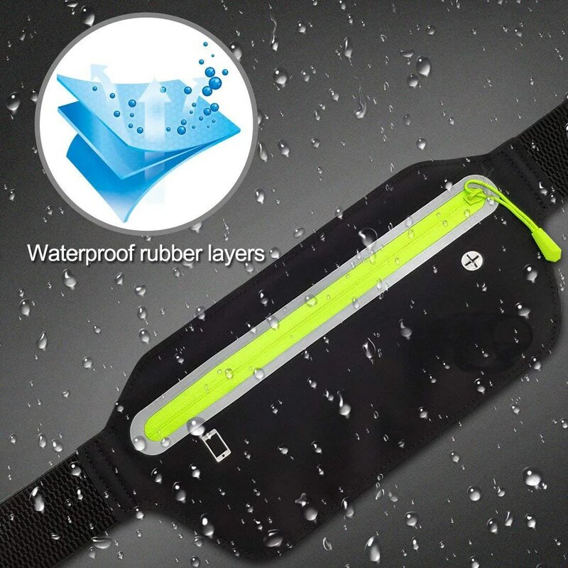 New slim fit sports waist bag with multifunctional running phone bag for men and women, waterproof outdoor leisure 6.5-inch fitn