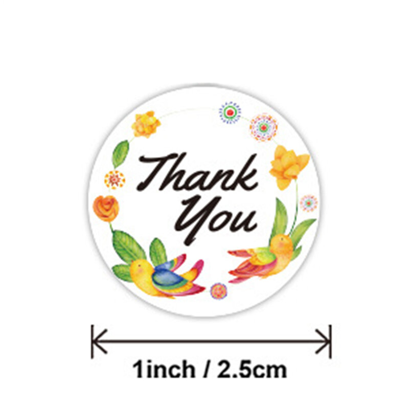 50-500pcs Thank You Stickers Seal Labels Flower Stickers For Hand Made Gift Or Wedding Decor Labels Stationery Stickers New