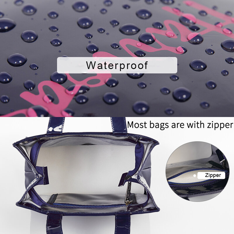 Новая модная стильная сумочка-желе для женщин, Экологически чистая Сумка-тоут для покупок с цветами, многоразовая водонепроницаемая сумка-тоут через плечо из ПВХ