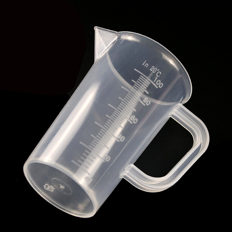 Учебник для офиса, научная лабораторная Мензурка, прозрачная кухонная пластиковая мерная чаша, шкала емкостью 100/250/500/1000 мл