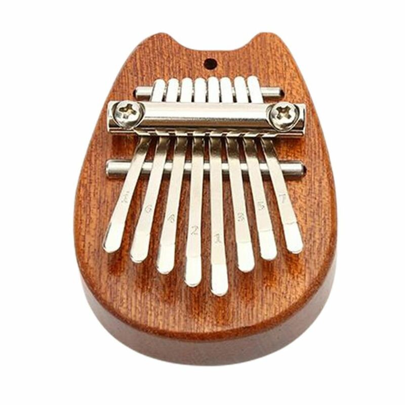 Exquisite Mahogany Finger Harp Hand Piano Marimba Adult Kids Gift Instrument Mbira Finger Piano 8 Keys Mini Kalimba Thumb Piano