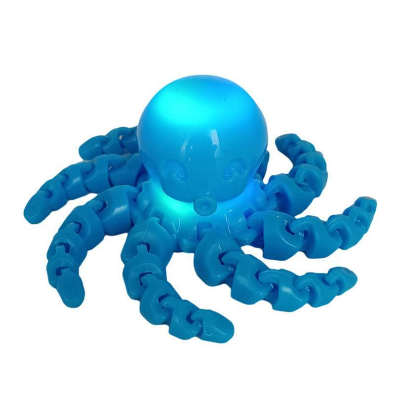 Impressão 3D Gravity Fidget Toy para crianças e adultos, polvo no escuro, alívio do estresse, brinquedos sensoriais