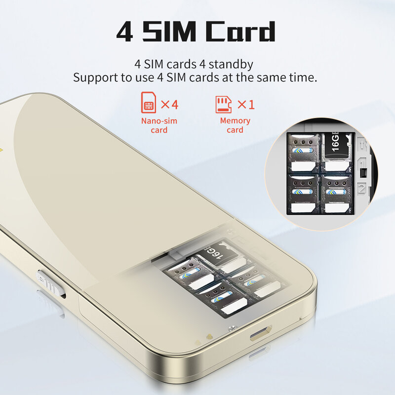 SERVO NOTE 11 4 SIM 카드 4 대기 휴대폰 무선 라디오, LED 손전등, 스피드 다이얼, 매직 사운드 진동, 큰 버튼 휴대폰