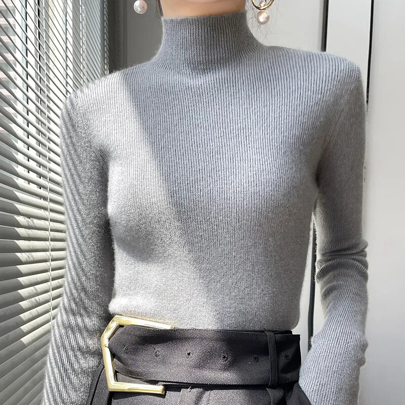 Zoki осень зима плотный вязаный свитер Женская мода Корейская Водолазка с длинным рукавом свитер Harajuku Универсальный теплый джемпер