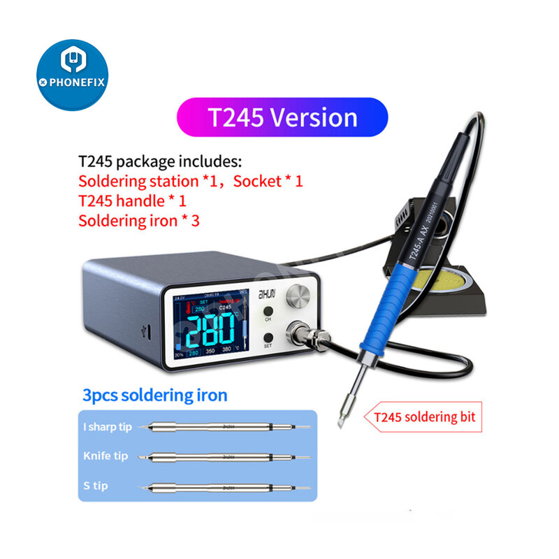 Aixun T3A T3B Soldering Station Replacement Handle Compatible T210/245/115 Solder Rework Station Soldering Iron Welding Tools