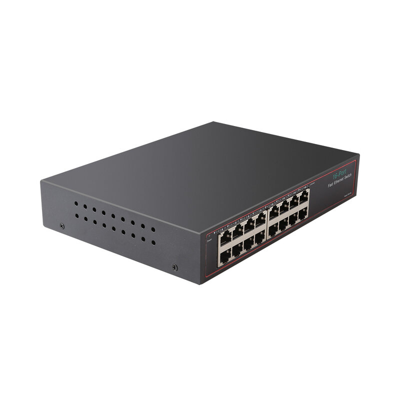 16ports 10/100mbps switch 3.2Gbps L2 100m network switch Vlan supports