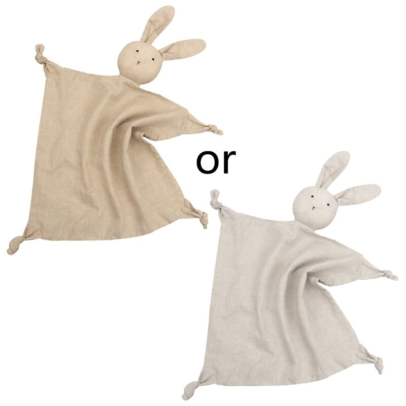 Baby Towel Cotton Stuffed  Cartoon  Rabbit Towels Soothe Appease Newborn Soft Comforting Sleeping Toy Gift G99C