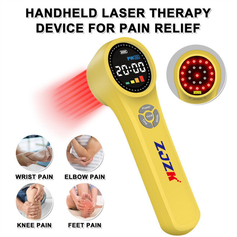 Equipamento a laser para fisioterapia, baixo nível, cura a frio para pernas costas lesões esportivas de humanos ou animais de estimação, classe 4, 660 810 980nm