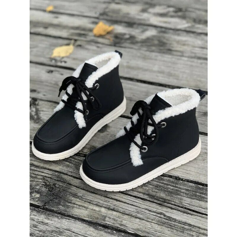 Women Boots Winter New Thick Bottom Snow Boots Female Plus Velvet Thickened Hairy Big Size Cotton Shoes Woman 35~43 size