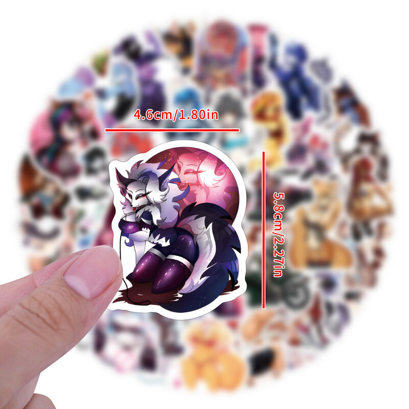 10/30/60 Stuks Sext Harige Anime Meisje Stickers Waifu Hentai Graffiti Stickers Voor Volwassen Diy Laptop Fiets Dagboek Telefoon Waterdichte Sticker