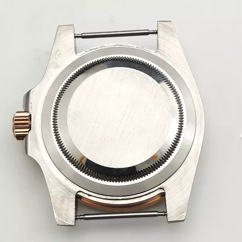 Caixa de relógio de safira modificada, peças de relógio, movimento para água fantasma rosa ouro, 40mm, NH35, 36