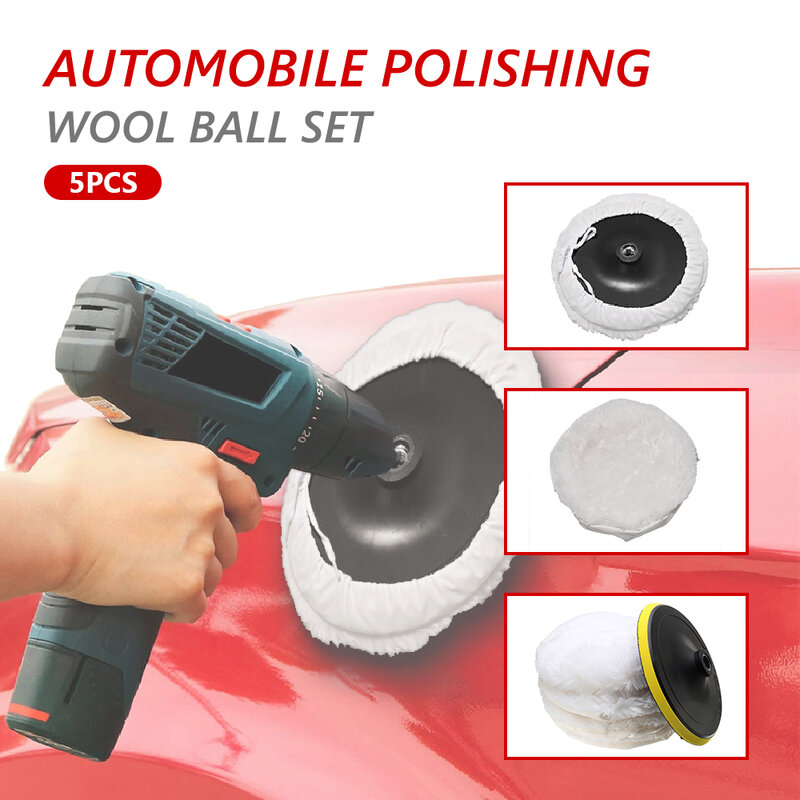75-180mm Wool Polishing Disc Car Waxing Polishing Buffing Car Paint Care Polisher Pads Auto Washing Accessories