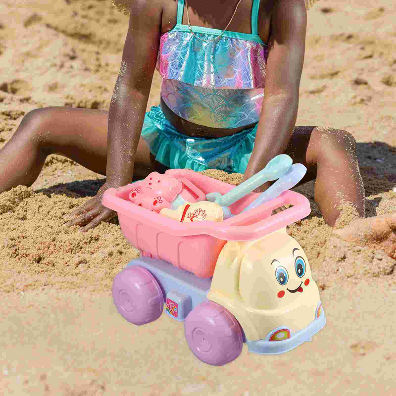 ชุดของเล่นเด็ก7ชิ้นชุดของเล่นทรายของเล่นชายหาดชายหาดรถดัมพ์เครื่องมือทรายสร้างสรรค์ (ชุดรถเข็นชายหาด)