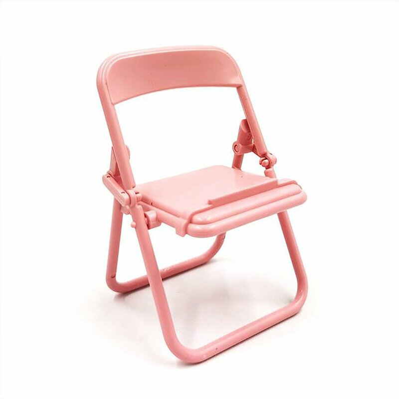 Hot Mini Desktop Chair Stand Mobile Phone Stand 4 Color Adjustable Macaron Color Stand Foldable Shrink Decoration Decoratio