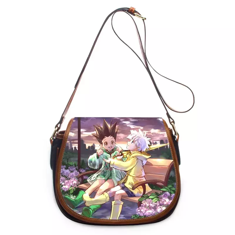 Hunter× HUNTER tas selempang wanita motif Anime tas tangan mewah tas wanita tas bahu ritsleting tas bahu wanita