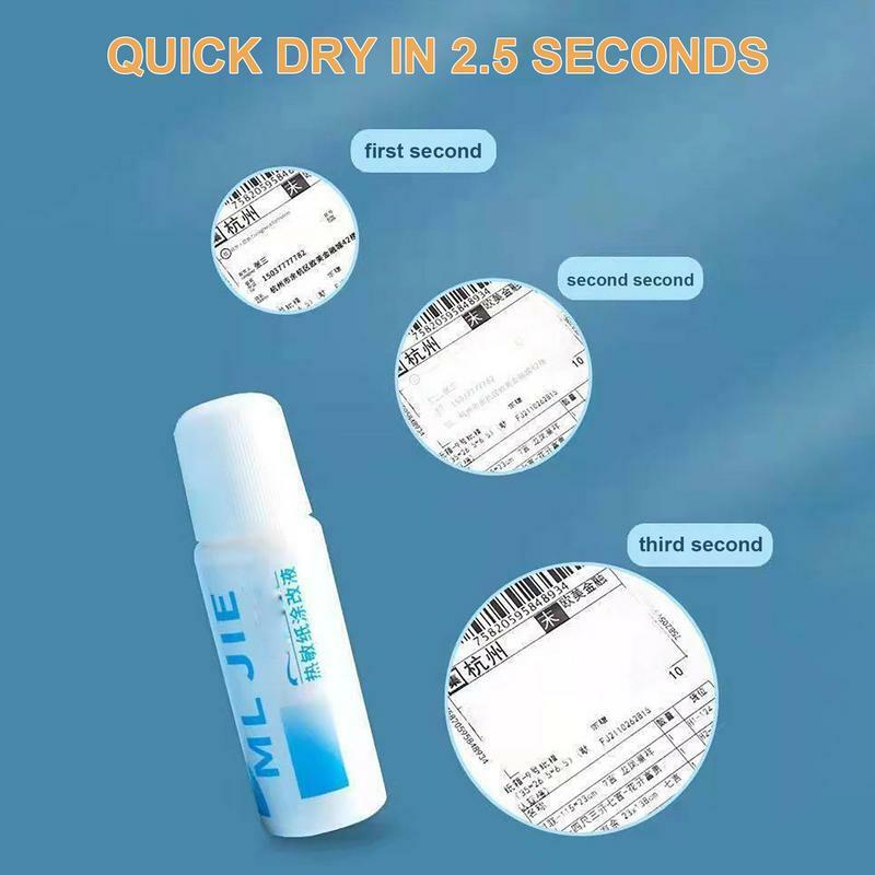 20ml 30ml 50ml Portable Thermal Paper Data Fluid Thermal Paper Correction Fluid Fast-Drying Identity Protector Quick Eraser