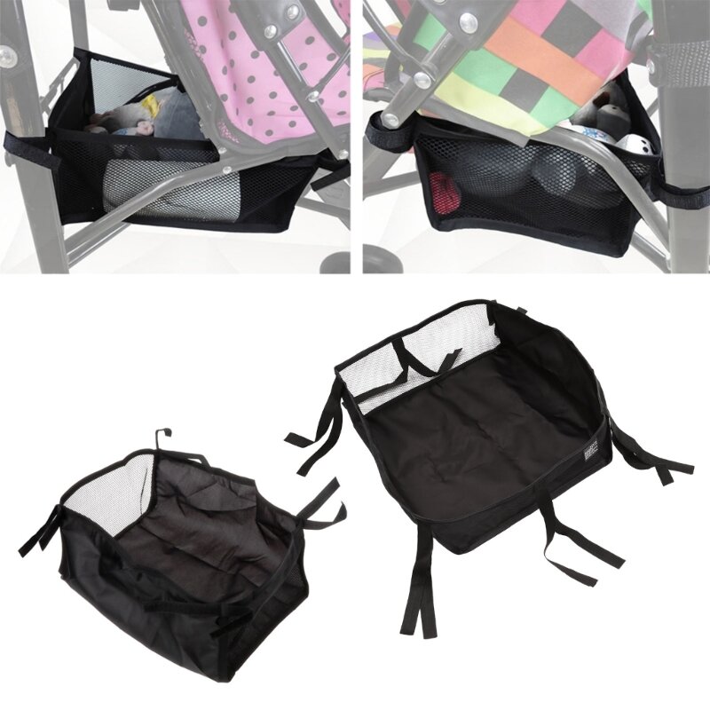Baby Stroller Basket Newborn Stroller Hanging Basket Large/Small Easy to Install Portable Organizer Bag for Infant Pram