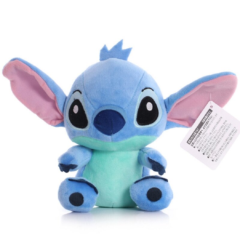 Disney การ์ตูนสีฟ้าสีชมพู Stitch ตุ๊กตาของเล่นอะนิเมะ Lilo และ Stitch 20CmStitch Plush เย็บของเล่นเด็กโรงเรียนกระเป๋าวันเกิดของขวัญ