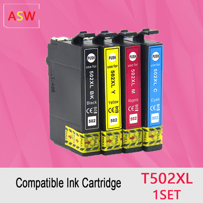 T502xl 502xl tinta compatível cheio de cartucho de tinta para epson t502 xl expressão casa XP-5100 XP-5105 força de trabalho WF-2860DWF