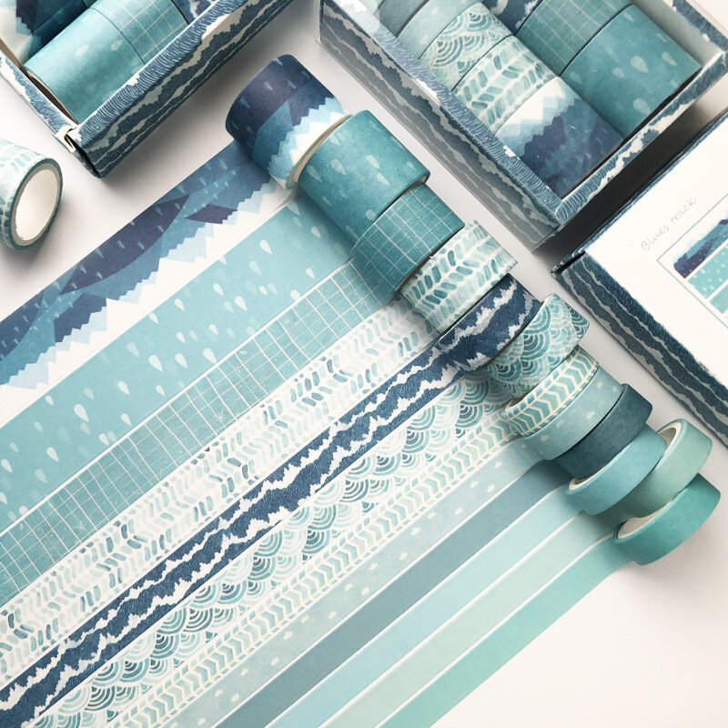 12 pezzi Washi Tape Vintage acquerello Washi nastro adesivo Set creativo fai da te estetico nastro decorativo confezione regalo Scrapbook