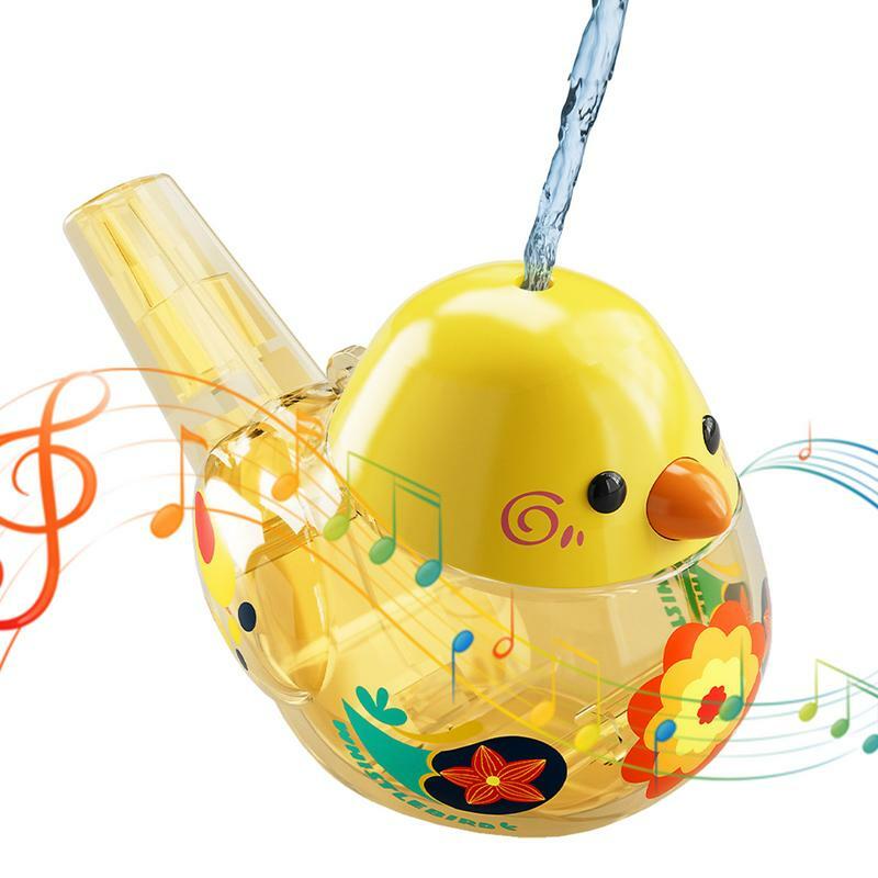 Silbato de agua para pájaros, juguete divertido y colorido para niños, regalos de cumpleaños