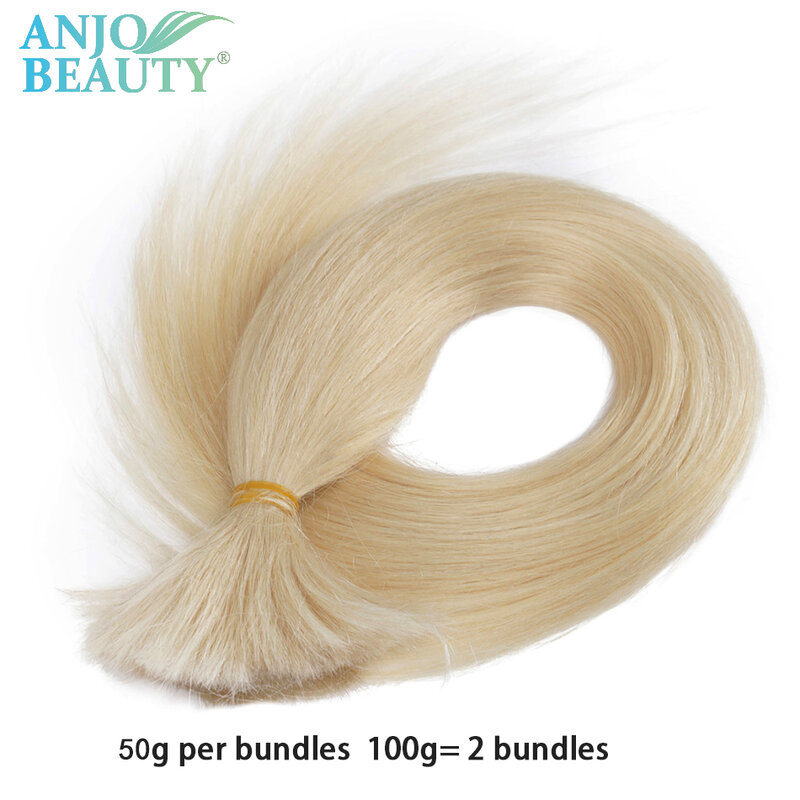 Rambut palsu manusia kepang untuk mengepang rambut manusia Vietnam bundel pirang tanpa pakan 12-28 inci ekstensi rambut besar