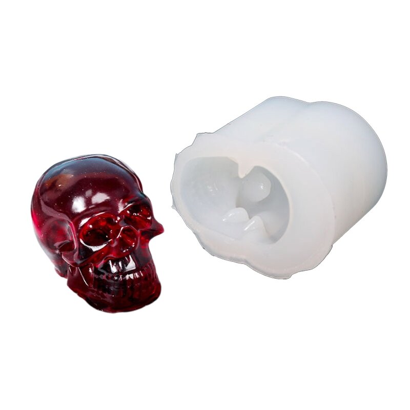 Handmade Skull สำหรับหัวสำหรับพวงกุญแจเรซินแม่พิมพ์หล่อต่างหู DIY แม่พิมพ์ Handi