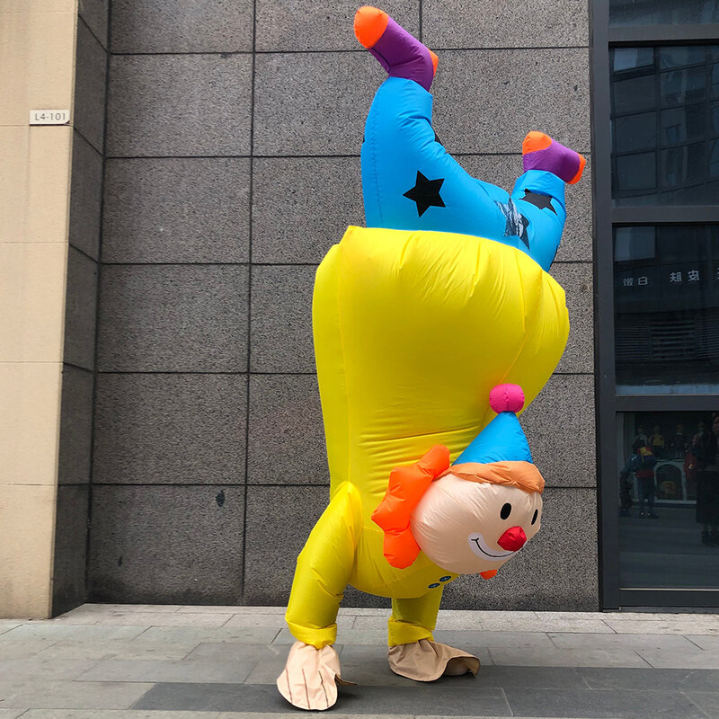 Simbok Upside Down Clown Inflatable Costume for Adult Men Women Dance Parties TV Programs Carnivals Opening Celebrations
