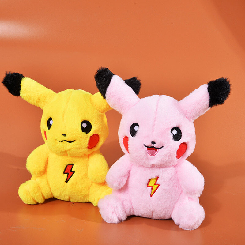 Pokemon ตุ๊กตาญี่ปุ่น Pikachu Pikachu จาก My SAKURA Melody สีชมพูของเล่นตุ๊กตาผ้ากำมะหยี่ญี่ปุ่นสูง20ซม. วัสดุผ้าฝ้าย PP ของขวัญที่สวยที่สุด