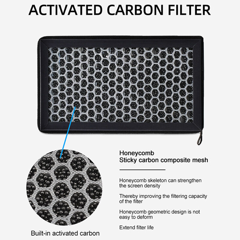 2 Buah Filter Udara Karbon Aktif Hepa Mobil Filter AC Filter Karbon Aktif Pm2.5 untuk Tesla Model3